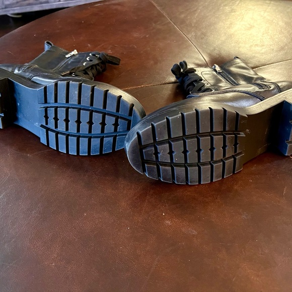 Steve Madden Leather Combat Boots - Picture 6 of 8